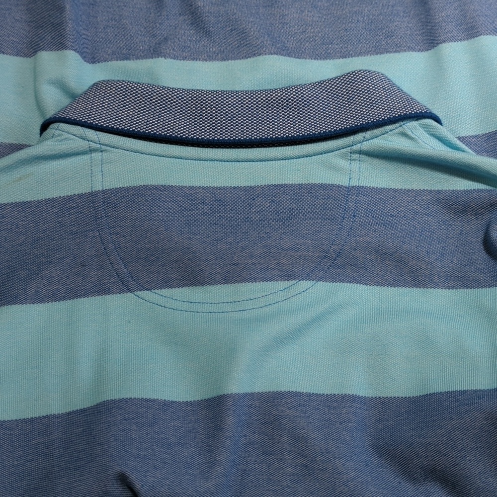 Izod Light Blue and Blue Striped Polo M New With Tags!! - Picture 10 of 12